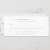 Minimalistisch cadeaucertificaat van Beauty Salon  (Achterkant)