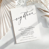 MINIMALISTISCH Calligrafie chic stijlvolle 18e ver Kaart