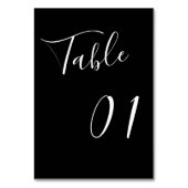 Minimalistisch Calligrafiescript Black Wedding Kaart (Achterkant)