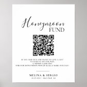 Minimalistisch calligrafisch huwelijksfonds poster (Voorkant)