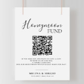 Minimalistisch calligrafisch huwelijksfonds poster