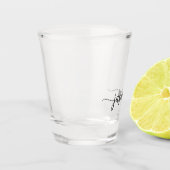 Minimalistisch 'Calligraphy Monogram Girly'-script Shot Glas (Links)