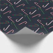 Minimalistisch Candy Cane Holiday Cadeaupapier (Hoek)