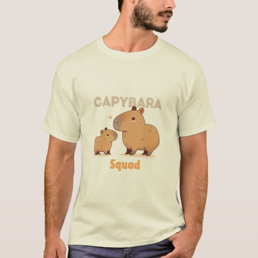 Minimalistisch Capybara Silhouette T-shirt (Voorkant)