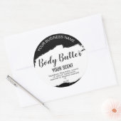 minimalistisch carrosserieboter zwart-wit ronde sticker (Envelop)