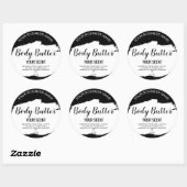 minimalistisch carrosserieboter zwart-wit ronde sticker (Vel)