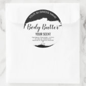 minimalistisch carrosserieboter zwart-wit ronde sticker (Tas)