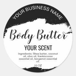 minimalistisch carrosserieboter zwart-wit ronde sticker