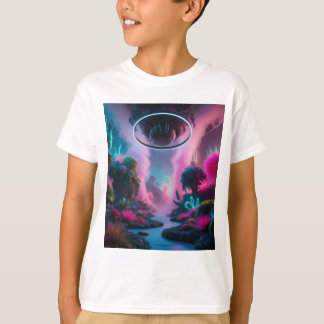 Minimalistisch cartoon stijl Tech T shirt ontwerp