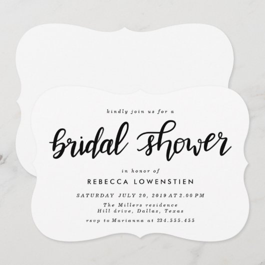 Minimalistisch Casual handgeschreven Vrijgezellenf Kaart (Voorkant / Achterkant)