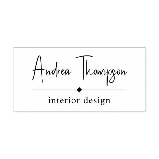 Minimalistisch Casual Manuscript Serif Business Zelfinktende Stempel (Design)