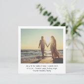 Minimalistisch Casual zwart-wit fotohuwelijk Kaart (Staand voorkant)