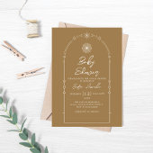 Minimalistisch Celestial Monoline Mandala Baby sho Kaart