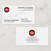 Minimalistisch CEO-oprichter van Stock Graph Corpo Visitekaartje (Voorkant / Achterkant)