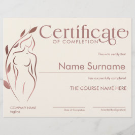 Minimalistisch certificaat van voltooiing van het 