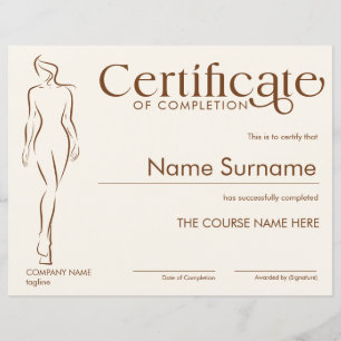 Minimalistisch certificaat van voltooiing van het