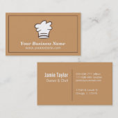 Minimalistisch, Chef-Pet, voedselcatering Visiteka Visitekaartje (Voorkant / Achterkant)