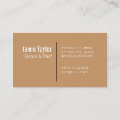 Minimalistisch, Chef-Pet, voedselcatering Visiteka Visitekaartje (Achterkant)