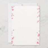 Minimalistisch Cherry Blossom Baby shower Kaart (Achterkant)