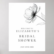 Minimalistisch Chic Bloemig Bruiloft Feest Welkoms