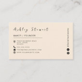 Minimalistisch Chic Boho Professional branding Log Visitekaartje (Voorkant)