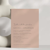 Minimalistisch Chic Classic Dusty Roos Script Wedd Kaart