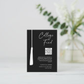 Minimalistisch Chic College University Afstuderen  Informatiekaartje (Staand voorkant)