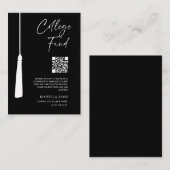 Minimalistisch Chic College University Afstuderen  Informatiekaartje (Voorkant / Achterkant)