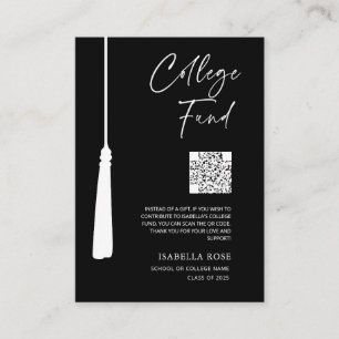 Minimalistisch Chic College University Afstuderen  Informatiekaartje