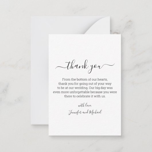 minimalistisch chic dank je drie foto ' s collage  notitiekaartje (Achterkant)