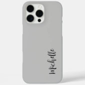 Minimalistisch Chic Elegant Script Stijlvol Zilver Case-Mate iPhone Case (Achterkant)