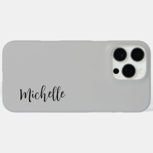 Minimalistisch Chic Elegant Script Stijlvol Zilver iPhone 16 Pro Max Hoesje