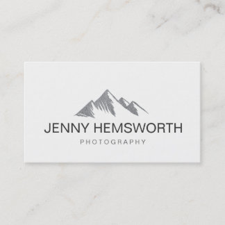 Minimalistisch Chic Faux Silver Mountains Visitekaartje