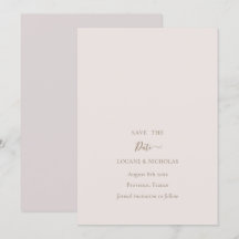 Minimalistisch chic Gold Blush Save the Date Weddi