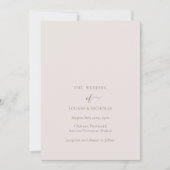 Minimalistisch chic Gold Blush Simple Elegant Wedd Kaart (Voorkant)