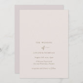 Minimalistisch chic Gold Blush Simple Elegant Wedd Kaart (Voorkant / Achterkant)