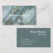 Minimalistisch chic goud glitter marmer visitekaartje (Voorkant / Achterkant)