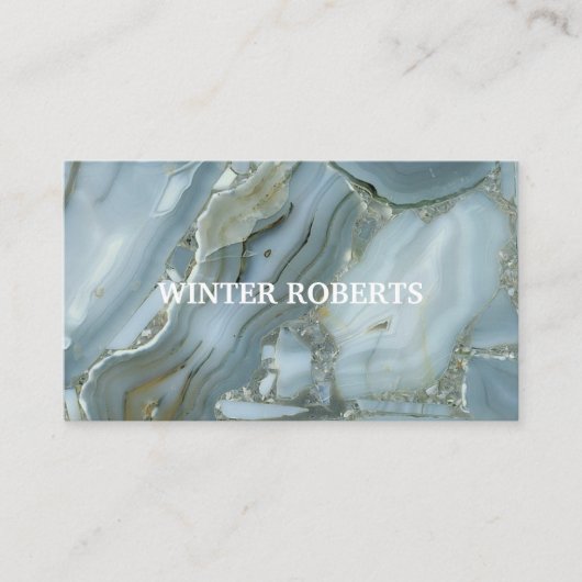 Minimalistisch chic goud glitter marmer visitekaartje (Voorkant)