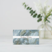 Minimalistisch chic gouden glitter marmer visiteka visitekaartje (Staand voorkant)