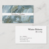 Minimalistisch chic gouden glitter marmer visiteka visitekaartje (Voorkant / Achterkant)