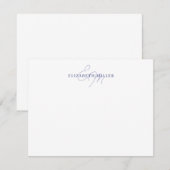 Minimalistisch Chic Lila Violet 2 Script Monorgram Notitiekaartje (Voorkant / Achterkant)