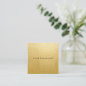 Minimalistisch Chic Modern Gold Square Visitekaart Vierkante Visitekaartje (Staand voorkant)