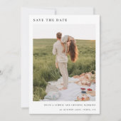 Minimalistisch chic | Modern Simple Photo Wedding Save The Date (Voorkant)