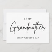 Minimalistisch chic voor mijn grootmoeder op mijn bedankkaart (Voorkant)
