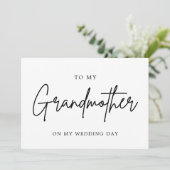 Minimalistisch chic voor mijn grootmoeder op mijn bedankkaart (Staand voorkant)