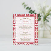 Minimalistisch Chinees huwelijksmenu Dubbelgeluk (Staand voorkant)