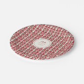 Minimalistisch Chinees Rode Dubbelgeluk Papieren Bordje (Gekanteld)