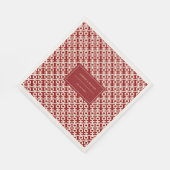 Minimalistisch Chinees Rode Dubbelgeluk Servet (Hoek)