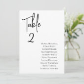 Minimalistisch chique bruiloft elegante tafel zit  kaart (Staand voorkant)