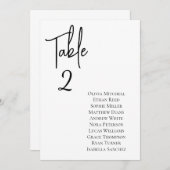 Minimalistisch chique bruiloft elegante tafel zit  kaart (Voorkant / Achterkant)